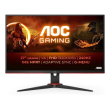 AOC Gaming 27G2ZNE- 27 inch FHD Monitor, 240Hz, VA, 1ms, FreeSync Premium, Low Input Lag, Shadow Comtrol, Game Modes (1920 x 1080 @ 240Hz, 250 cd/m,
