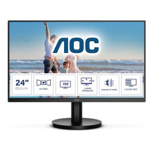 AOC 24B3HM - 24 Inch FHD Monitor, 75Hz, VA, 4ms, FreeSync, Low Blue light, Flicker Free, Frameless design (1920 x 1080 @ 75Hz, 250 cd/m, HDMI , VGA)