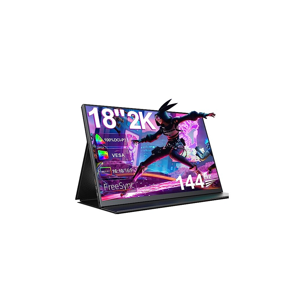 Uperfect Gaming Monitor 144Hz 18 Inch Portable Monitor 2K 2560X1600 With Freesync/Hdr/100% Srgb, Matte Monitor With Ips /16:10 /300Nit Mini 6975339684549