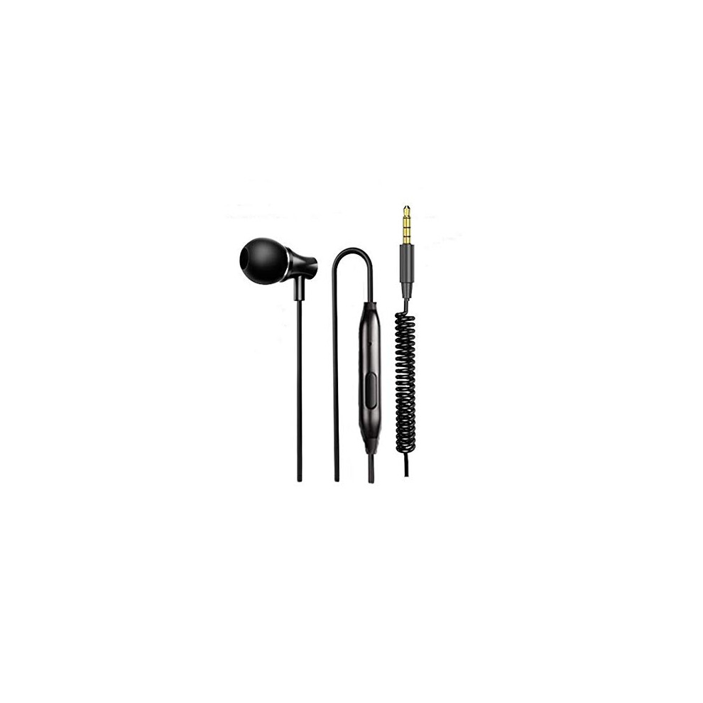 Linhuipad Single Side Earphone With Microphone In-Ear Stereo To Mono Earbud One Side Headphones,3.5Mm Jack Metal Noise Isolating Earplugs, Spring Coil 778112702470