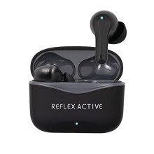 Reflex Active PRO TWS inear headphone with BT5.2 with Active Noise Cancellation and Safe Space transparency feature. Black Rubber paint finish with