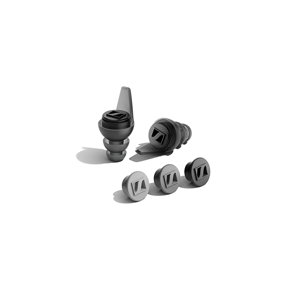 Sennheiser SoundProtex Plus Earplugs - Reusable Hearing Protection with 4 Interchangeable Filters - High Fidelity Sound at a Safe Volume Level - Black