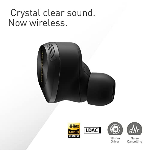 Technics EAH-AZ80 Wireless Earbuds with Noise Cancelling, 3 Device Multipoint Bluetooth, Comfortable In-Ear Earphones, Wireless Charging,? Black 1