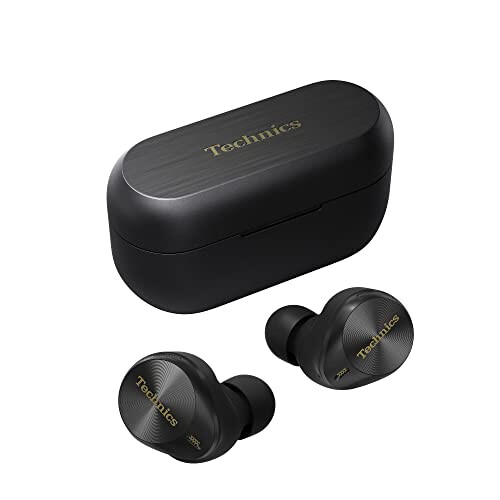 Technics EAH-AZ80 Wireless Earbuds with Noise Cancelling, 3 Device Multipoint Bluetooth, Comfortable In-Ear Earphones, Wireless Charging,? Black