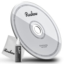 Reshow CD Player Cleaner, Laser Lens Cleaning Disc Cleaning Set for CD/VCD/DVD Player, Included Microfiber Cloth, Cleaning Disc and Cleaning Solution