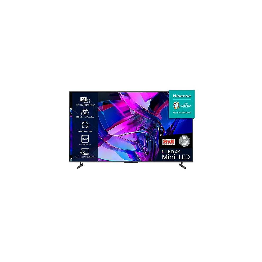 Hisense 100 Inch 144Hz Uled Mini-Led Smart Tv 100U7kqtuk - 144Hz Vrr, Hdmi 2.1, Quantum Dot Colour, Dolby Vision Iq, Vidaa Smart Tv, And Youtube, 6942147498170