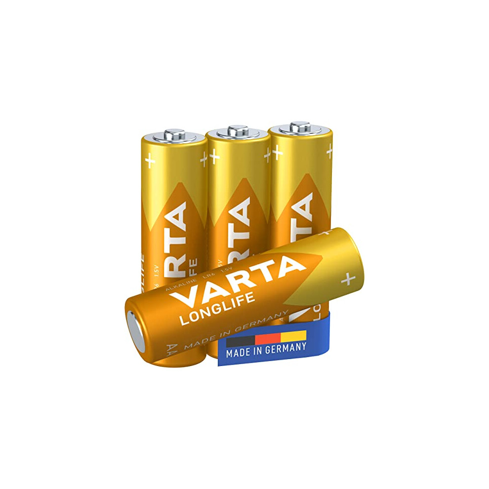 Varta Longlife Extra 1.5 V AA Alkaline Battery (Pack of 4)