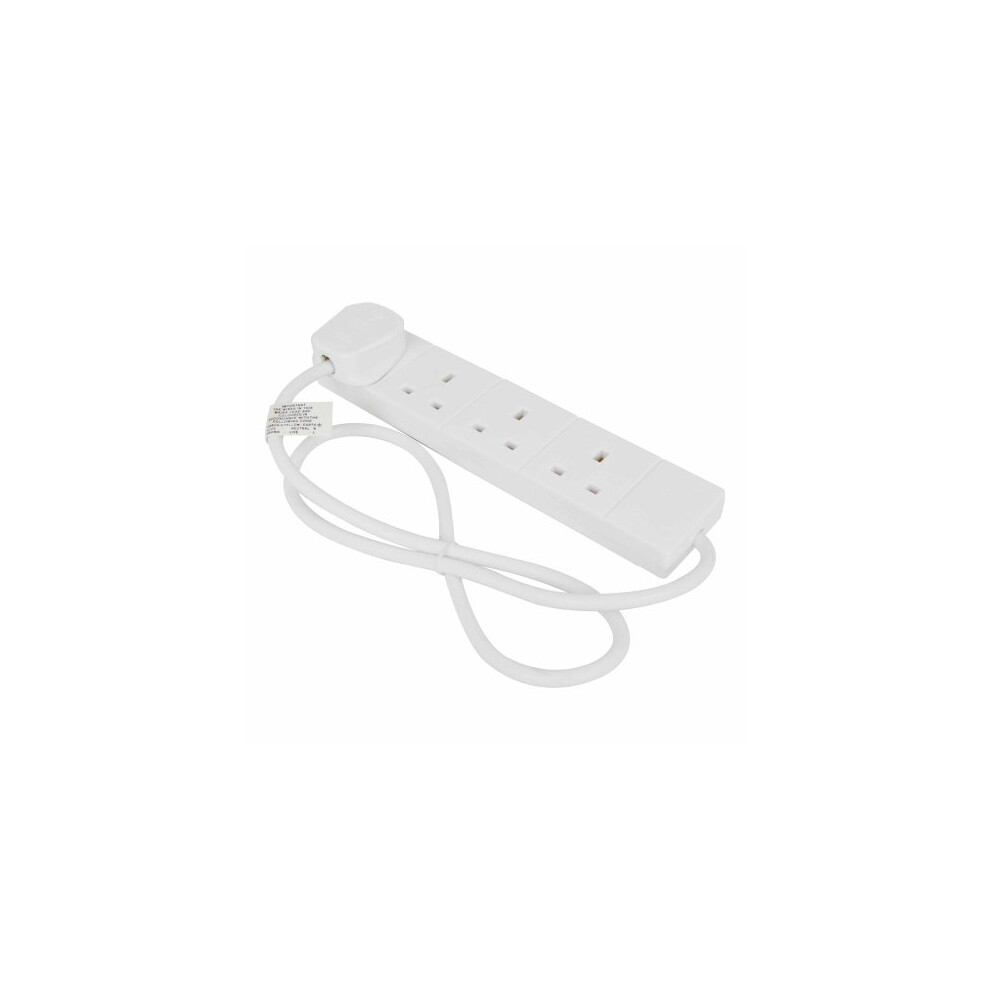 STATUS Multi Plug Extension | 4 Socket Extension Cable | 1m Extension Lead | 4WS1M20
