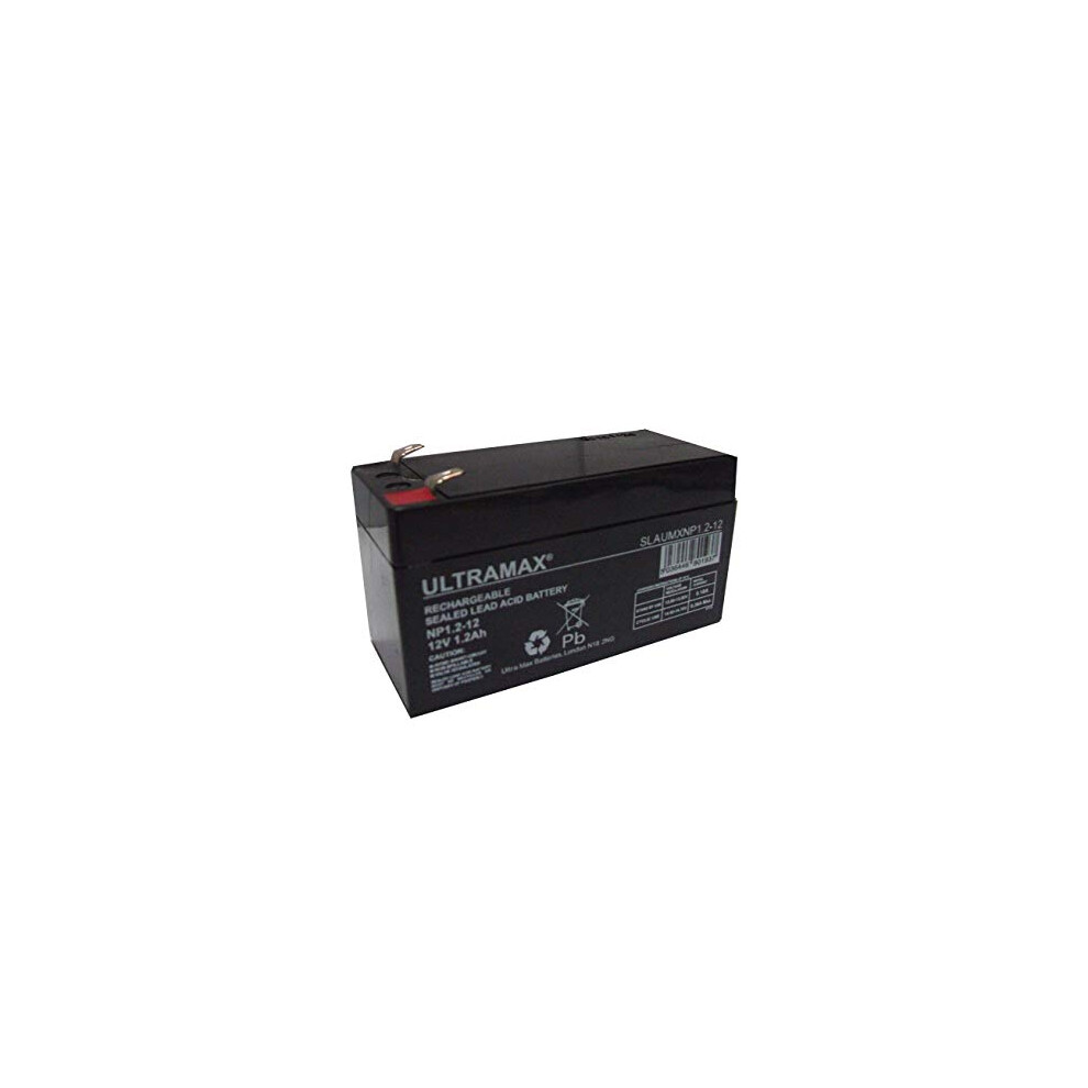 Ultramax Np1.2-12, 12V 1.2Ah 20Hr (As 1.3Ah) Sealed Lead Acid Rechargeable Alarm Battery 5036446801937