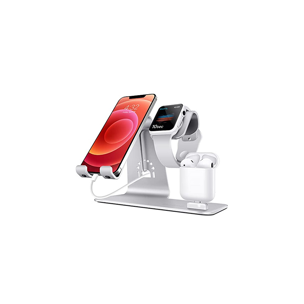 Bestand3 in 1 Apple iWatch Stand, Airpods Charger Dock, Phone Desktop Tablet Holder for Airpods, Apple Watch/iPhone X/8 Plus/8/7 Plus/iPad,