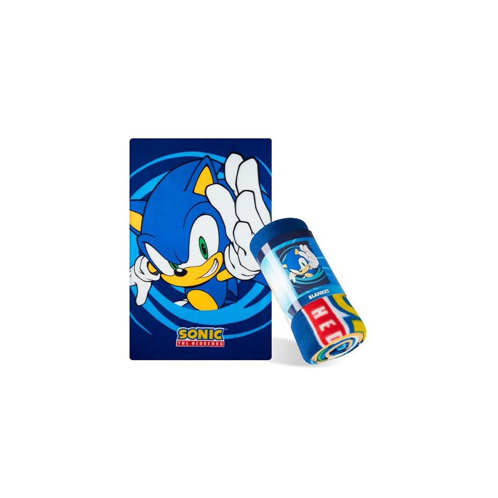 Sonic The Hedgehog Fleece Blanket for Kids Super Soft Blanket Fleece Throws 100 x 150cm Warm Bed Blankets Gifts for Boys