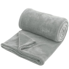 Hafaa Fleece Blanket Sofa Bed Throw Blanket | Fluffy and Warm Throws for Sofas Large (Silver Grey, Twin/Double)