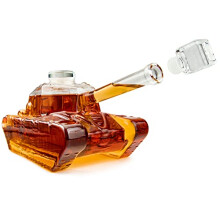 Froster Tank Decanter, Tank-Shaped Whisky Decanter, 1000ml Glass Carafe, Whiskey Gift for Men, Military Army Gift for Boyfriend, 30th, 40th Birthday