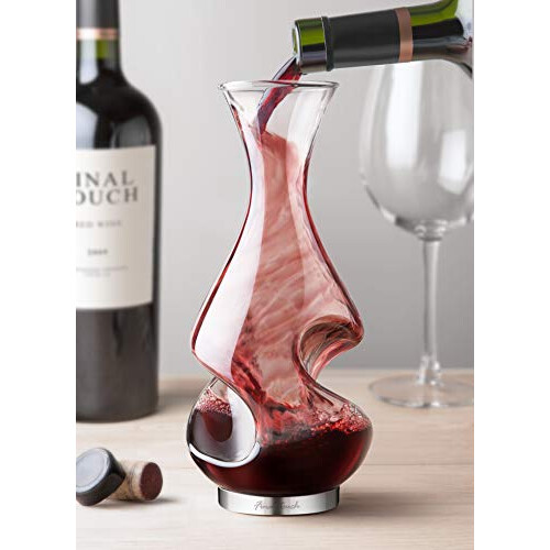 Final Touch Conundrum Wine Aerator Decanter Drinking Gift, Clear,375ml 1