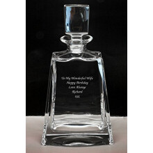Personalised Decanter 24% Lead Crystal Medium Bohemia Glass Decanter, Engraved - Enter Your Own Custom Text
