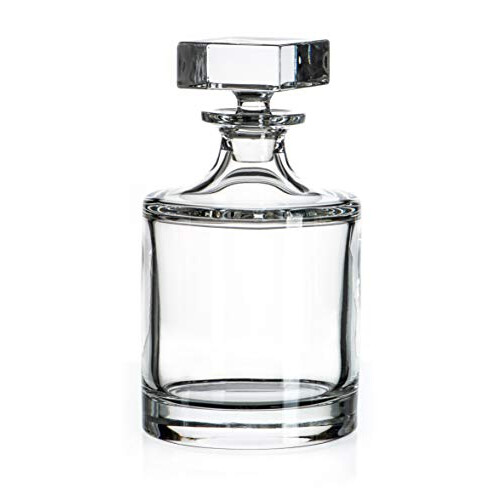 Thames Round Based Lead Crystal Whisky Decanter 700ml