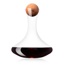 Vacu Vin Wine Decanter | Crystal Glass Carafe + Cork Stopper