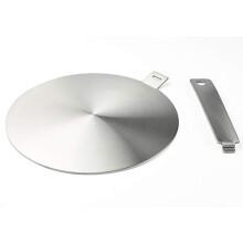RUNZI Induction Hob Heat Diffuser Ring Plate,Induction Adapter Plate with Separable Handle (14CM)