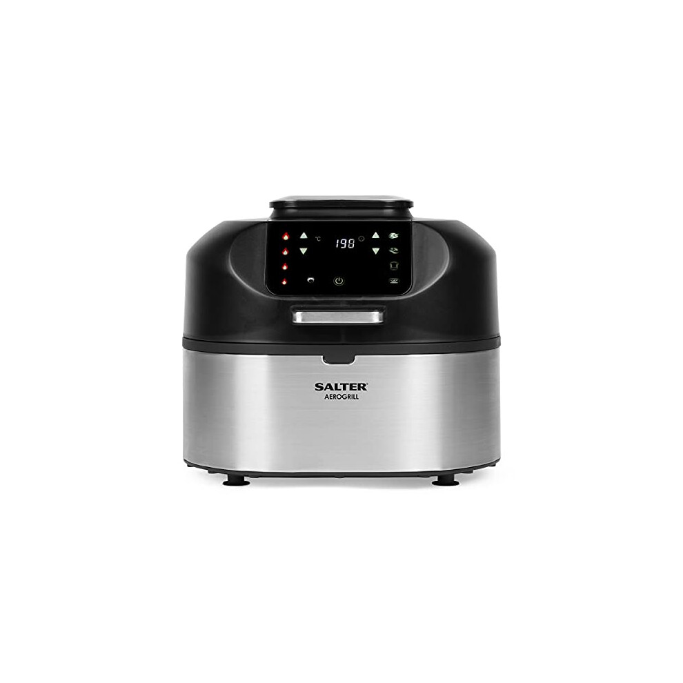 Salter EK4549 AeroGrill Air Fryer ? 5-in-1 Tabletop Multicooker & Health Grill, Family Size 5.2L Capacity, Temperature Probe Include, LED Digital