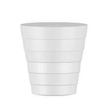 Zuvo Plastic Paper Bin 5L White Shatter Proof Waste Basket with Wave Design for Office and Home