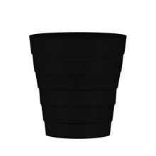 Zuvo Plastic Paper Bin 5L Black Shatter Proof Waste Basket with Wave Design for Office and Home