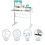 SFAREST Height Adjustable Standing Desk, Sit Stand Computer Table with Crank Handle, Study Writing PC Workstation for Home Office (White) 4