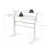 SFAREST Height Adjustable Standing Desk, Sit Stand Computer Table with Crank Handle, Study Writing PC Workstation for Home Office (White) 2