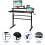 SFAREST Height Adjustable Standing Desk, Sit Stand Computer Table with Crank Handle, Study Writing PC Workstation for Home Office (Black) 4