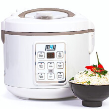 M4Y Rice Cooker, Slow Cooker and Food Steamer for 1-6 People ? 1.2 Litre - Keep Warm Function, Delay Timer, Premium Inner Pot, Spatula & Measuring