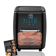 JML 12L Air Fryer Oven - 4 in 1 Rotisserie Airfryer to Cook, Fry, Roast, Bake and Dehydrate, No Oil Fry, Large Touchscreen, 10 Pre Set Modes, Reheat