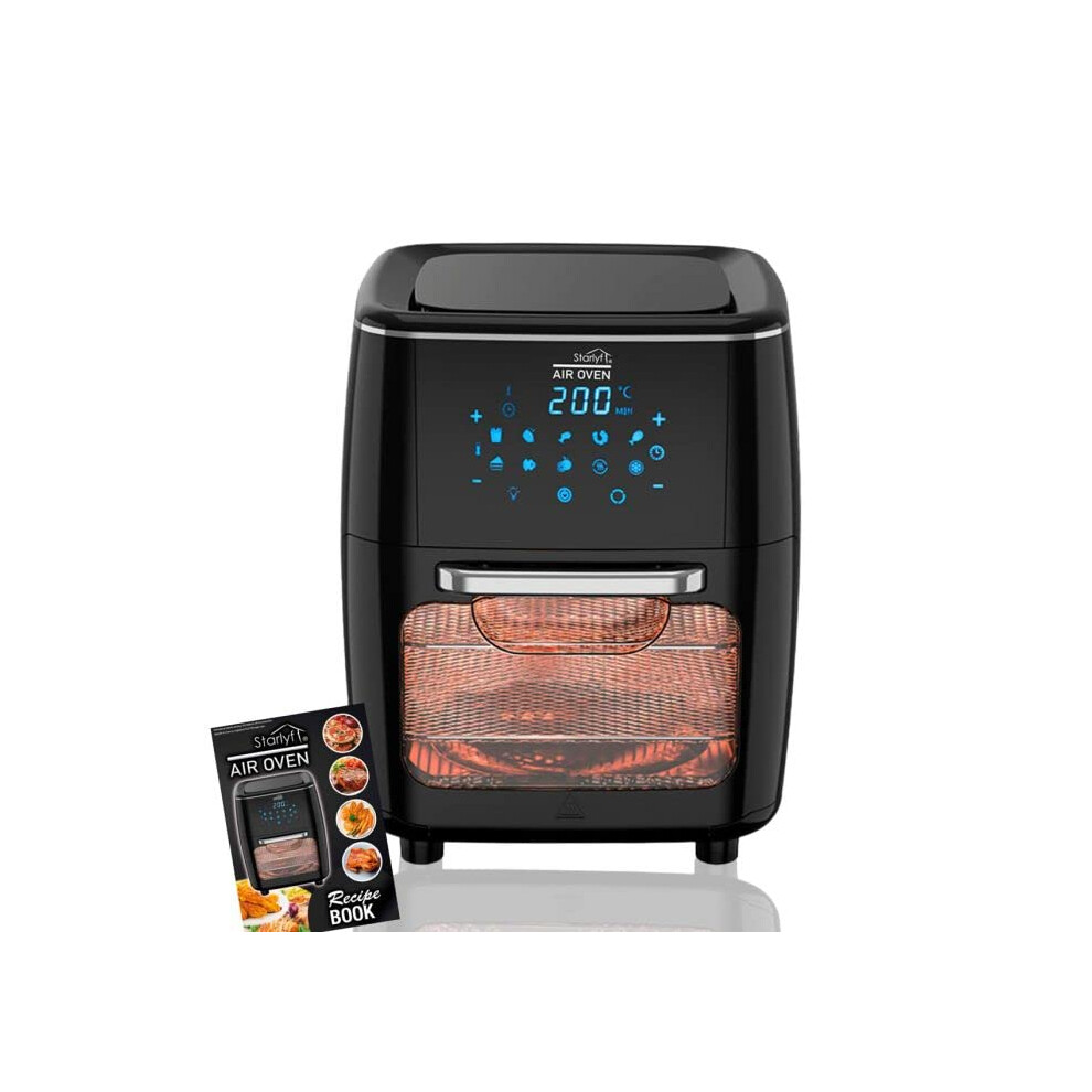 JML 12L Air Fryer Oven - 4 in 1 Rotisserie Airfryer to Cook, Fry, Roast, Bake and Dehydrate, No Oil Fry, Large Touchscreen, 10 Pre Set Modes, Reheat