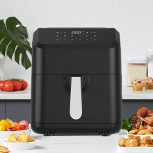 Westpoint XL Digital Air Fryer 5L 1400-1600W (Black) ? 10-in-1 Convection Air Fryer with LED Touchscreen, Non-Stick Basket ? Oil Free Toaster Oven