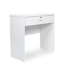 Absolute Deal Wooden Computer Desk with Drawers - Home Office, Study, Vanity, Dressing Table - Tidy Storage for Accessories - 80x40x76.5cm - White