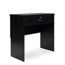 Absolute Deal Wooden Computer Desk with Drawers - Home Office, Study, Vanity, Dressing Table - Tidy Storage for Accessories - 80x40x76.5cm - Black