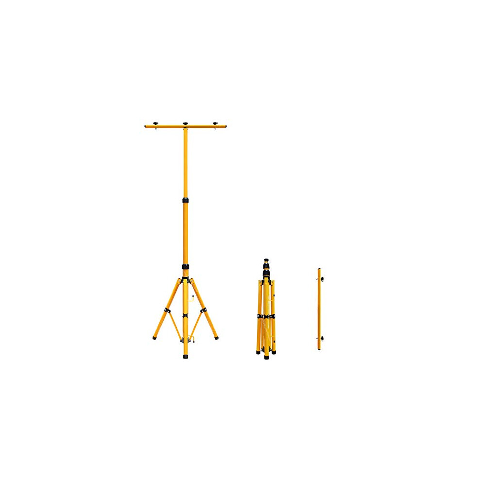 Twin Floodlight Tripod Stand For Job Site Lighting 2 Mount Retractable Frame Tri02 5056151724154