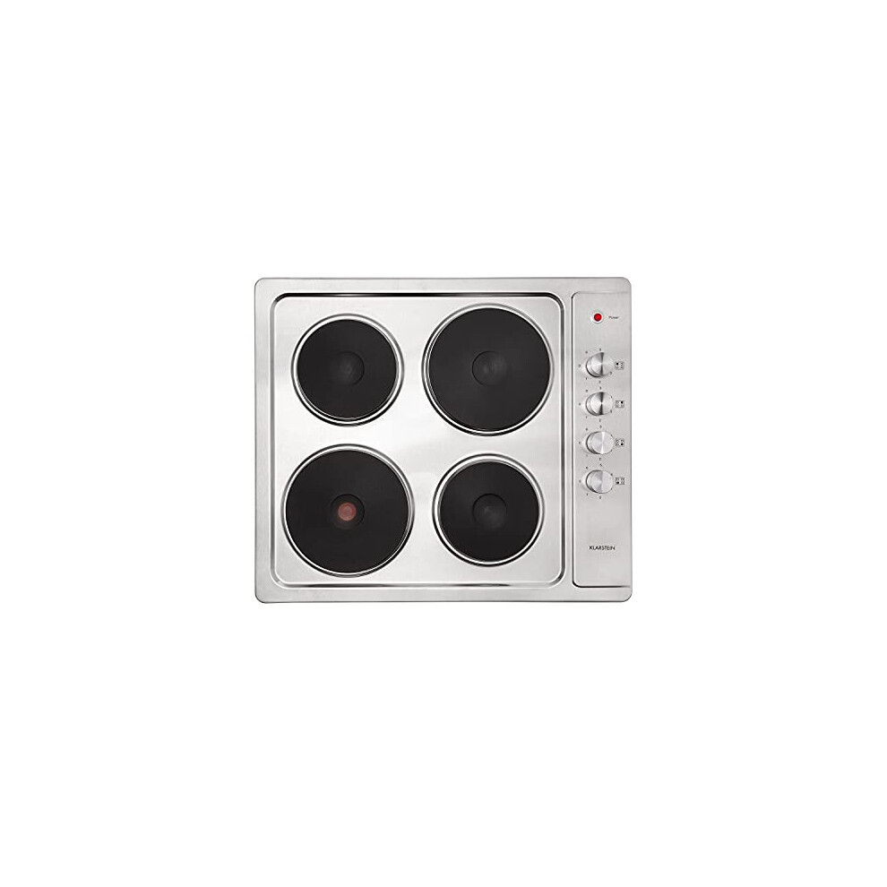 Klarstein Appetito Domino Multiple Hob - Built-in, Residual Heat Indicator, Rotary Knobs, 6 Power Levels, Above: ? 19 cm, Below: ? 15 cm, Electric,