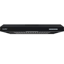 COMFEE' 60 cm Visor Cooker Hood SLIF17B-60 LED Extractor Hood Under Cabinet Hood Wall Mounted Extractor Fan 600 mm Top Vented Range Hood - Black