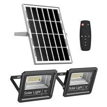 Solar Flood Light Outdoor 1000LM Dual 6000K Bright White Floodlights Ip65 Waterproof Solar Power Light Auto On/Off Dusk to Dawn with Remote Control