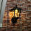 Wall Mount Lantern - Black - Solar Powered - Warm White LEDs - Dual Brightness by Festive Lights 2