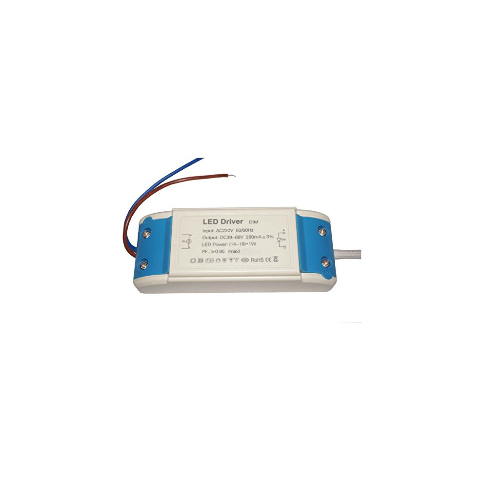 Led Power Driver Power Supply 18W Constant Current Driver Transformer Uk (Non Waterproof, 18W) 827158677690