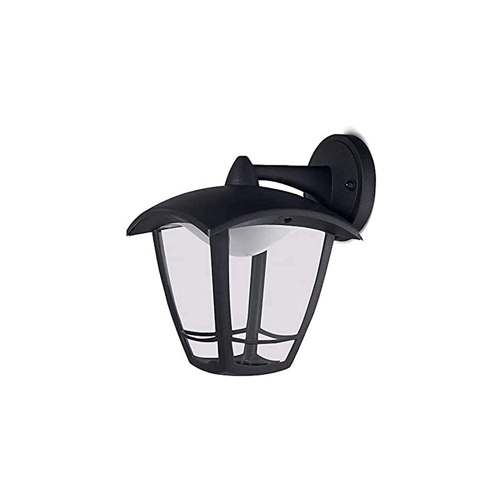 Luceco Lexcl4t6b4-01 Led Top Arm Four Panel Coach Lantern, Ip44 Rated, 8 W, Black