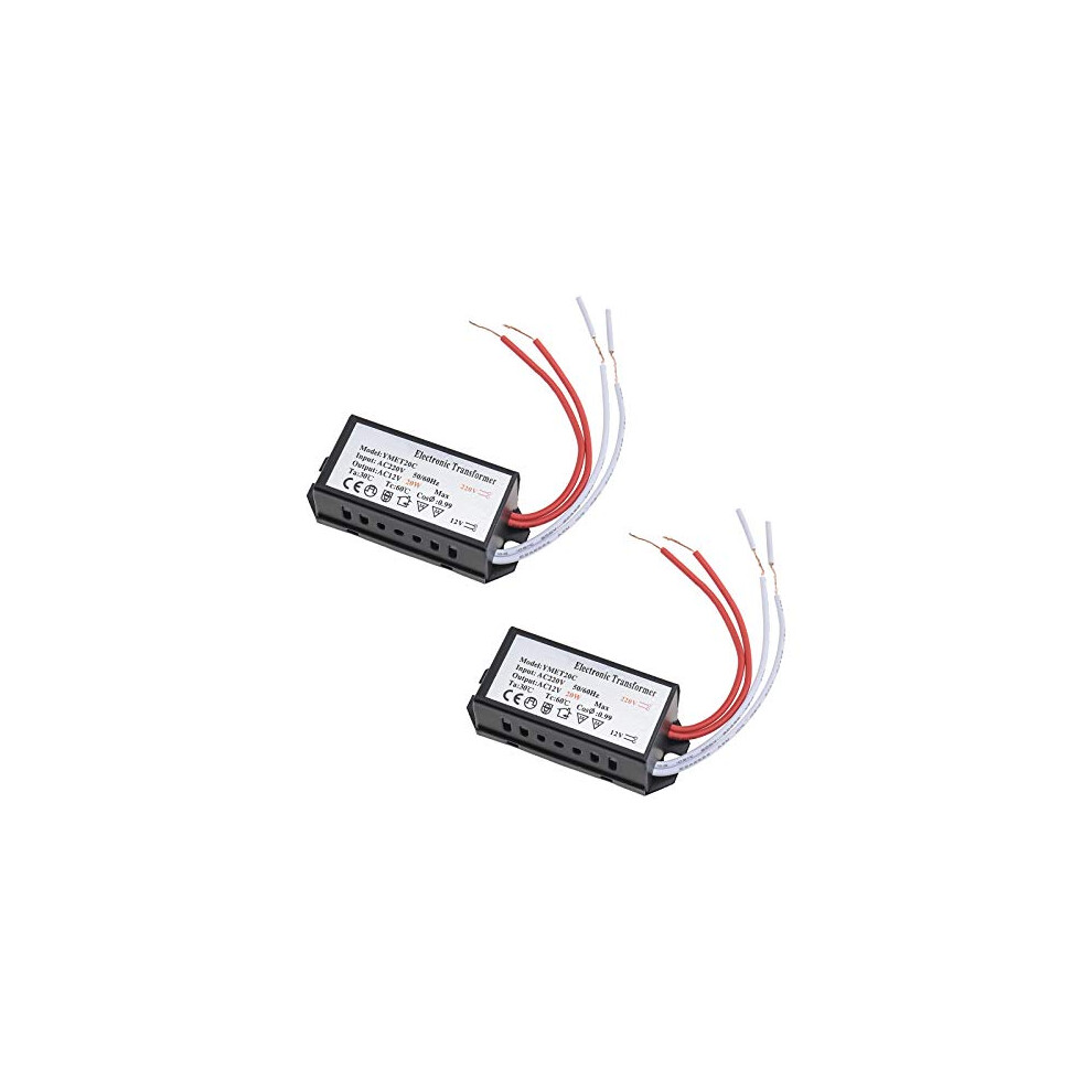 2X Ac 220V To 12V Electronic Transformer Led Power Supply Driver Voltage Converter For Halogen Light Bulbs Quartz Lamp With Ce Certification 4894669755908