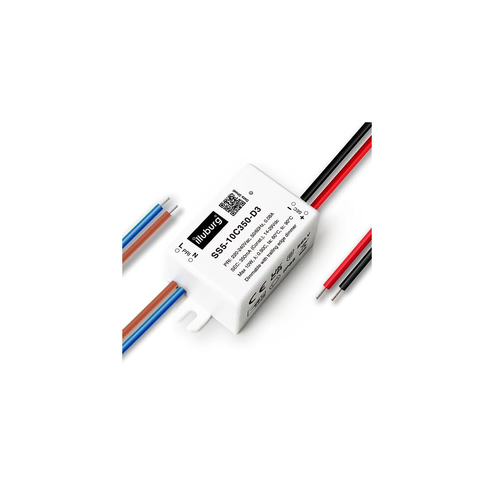 Illuburg Led Driver Dimmable Triac 350Ma Constant Current 5W - 10W Flickerfree Led Power Supply Transformer 4260608587495