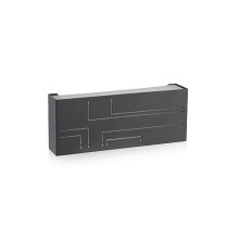 Auraglow Outdoor Integrated LED Wall Light - Mains Powered - IP54 - Modern Outside Lamp - Grey
