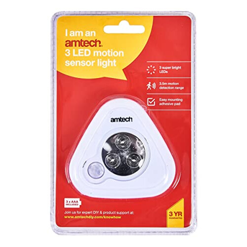 Amtech S1549 3 LED Motion Sensor Light 1