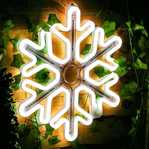 Greenfields Flashing 40cm Snowflake Light Christmas Decoration
