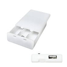 Battery Case Box with USB Port, AA Battery Power Bank for 5V USB LED Strip Lights Fairy String Lights Curtain Lights Christmas Decoration (USB Battery