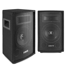 VONYX SL 8 inch PA Speakers (Pair) with Stands Party Disco DJ Music System 800W