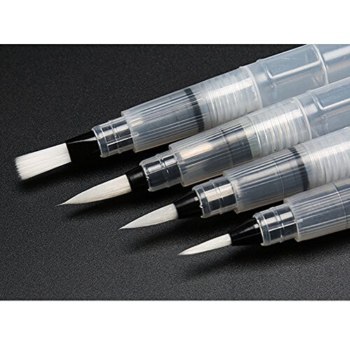 Ercentury Water Brush Pen Set (length: 6.1 Inches), Refillable 