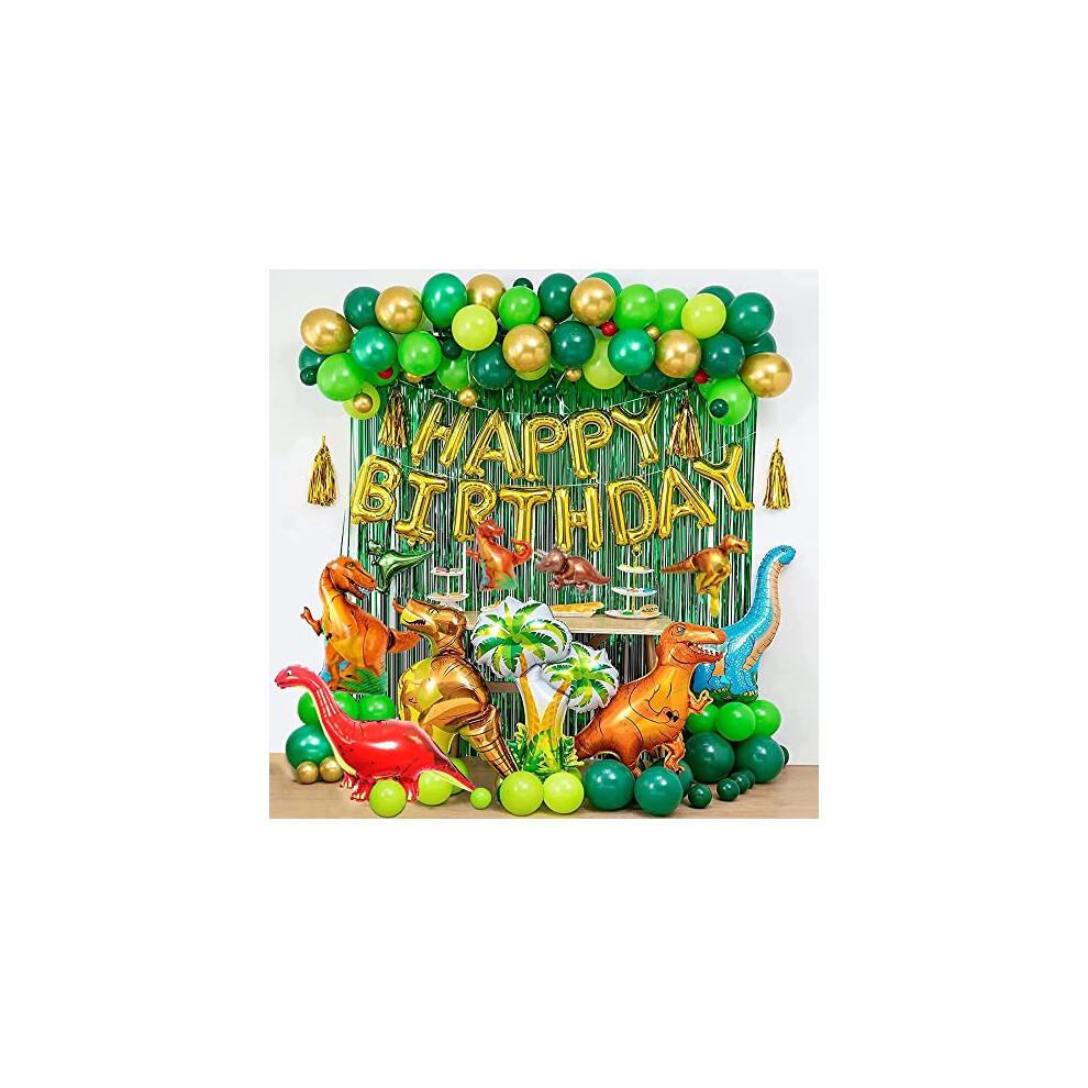 Dinosaur Party Decorations, 116Pcs for Birthday Party Decoration Supplies,Dinosaur Themed Balloons Arch Kit,for Jungle Safari Dino Birthday Party